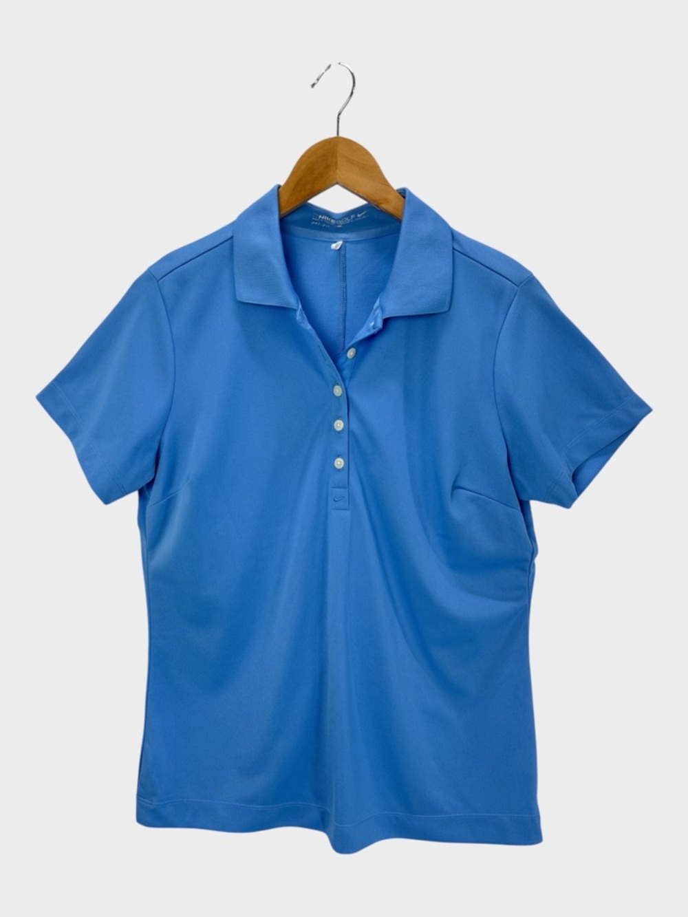 Nike Golf Dri Fit Polo Shirt Blue Athletic Tennis Activewear Sporty Preppy Top